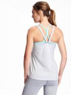 Old Navy Go Dry 2 In 1 Tank For Women - Up In Air Polyester