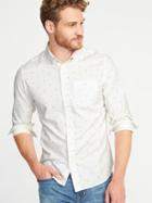 Old Navy Mens Slim-fit Built-in Flex Everyday Oxford Shirt For Men Calla Lilies Size Xxl