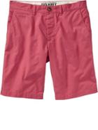 Old Navy Mens Slim Fit Twill Shorts 9 1/2&quot; - Berry Sorbet