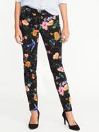Old Navy Mid Rise Pixie Ankle Pants For Women - O.n. New Black Floral