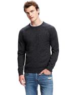 Old Navy Marled Crew Neck Sweater For Men - Grey Marl