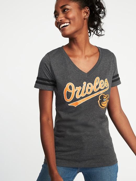 Old Navy Womens Mlb Team V-neck Tee For Women Baltimore Orioles Size Xs
