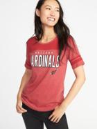 Old Navy Womens Nfl Team Sleeve-stripe Tee For Women Cardinals Size L