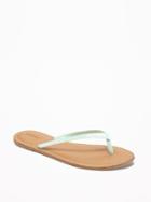 Old Navy Faux Leather Capri Sandals For Women - Mini Mint