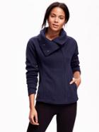 Old Navy Funnel Neck Fleece Zip Jacket - Lost At Sea Navy