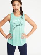 Old Navy Womens Performance Muscle Tank For Women Feel Good Goals Size M