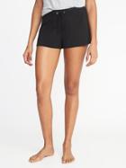 Old Navy Womens Drawstring Jersey Sleep Shorts For Women Black Size Xs