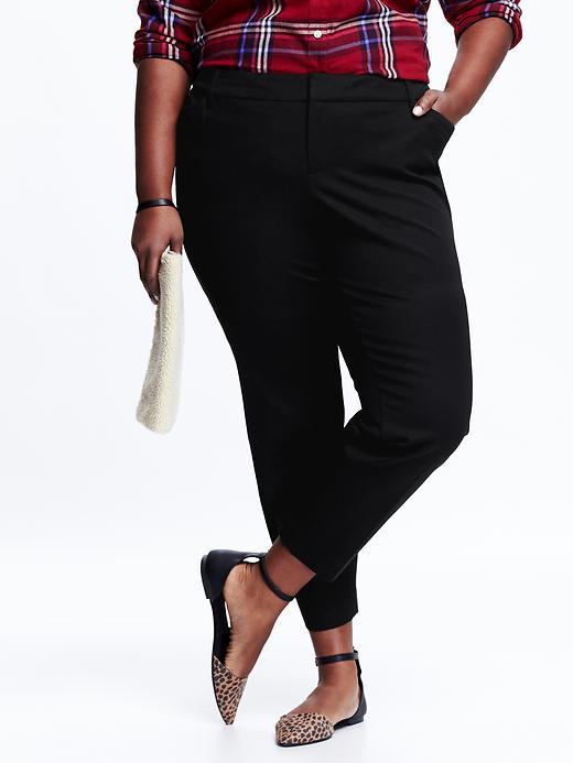 Old Navy Smooth &amp; Slim Plus Size Pixie Chinos Size 16 Long Plus - Black