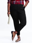 Old Navy Smooth &amp; Slim Plus Size Pixie Chinos Size 16 Long Plus - Black