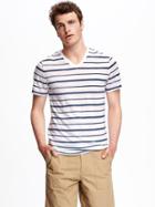 Old Navy Striped V Neck Tee For Men - Navy Stripe