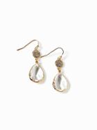 Old Navy Crystal Teardrop Earrings For Women - Gold