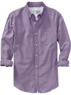 Mens Slim Fit Oxford Shirts Size M - Light Purple
