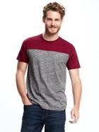 Old Navy Soft Washed Color Block Tee For Men - Heather Gray