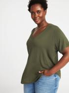 Old Navy Womens Luxe Curved-hem Plus-size V-neck Tee About Thyme Size 2x