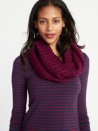 Old Navy Womens Rib-knit Infinity Scarf For Women Winter Burgundy Size One Size