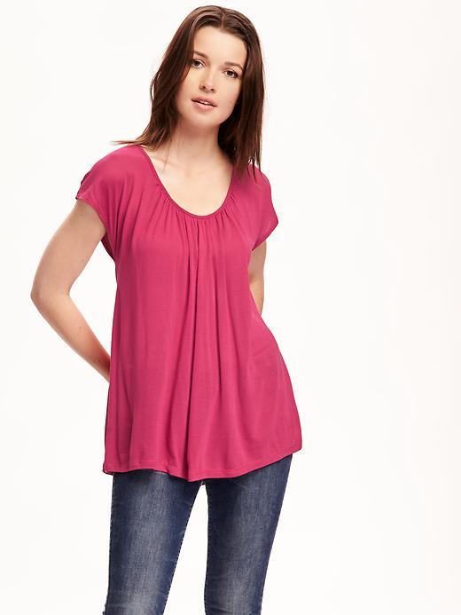 Old Navy Drapey Swing Top For Women - Pink Tangiers