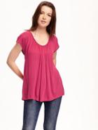 Old Navy Drapey Swing Top For Women - Pink Tangiers