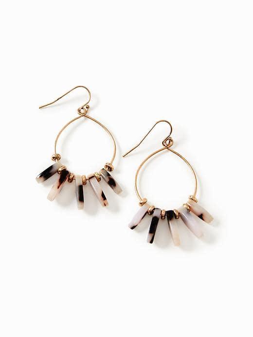 Old Navy Marbled Stone Drop Earrings For Women - Marble