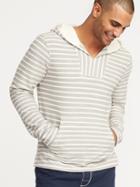 Old Navy Mens Striped Baja Hoodie For Men Light Heather Gray Size Xl