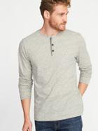 Old Navy Mens Soft-washed Henley For Men Heather Gray Size L