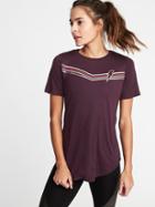 Old Navy Womens Relaxed Performance Tee For Women Lightning Bolt Chevrons Size S