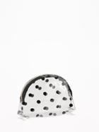 Old Navy Womens Clear Polka-dot Cosmetic Bag For Women On Black Dot Size One Size