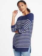 Old Navy Womens Classic Sweater For Women Navy Stripe Size Xs