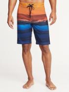 Old Navy Mens Built-in Flex Printed Board Shorts For Men (10) Sunset Size 46w