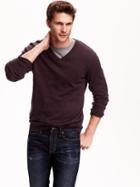 Old Navy Mens Solid V Neck Sweaters Size Xxl Big - Dark Purple