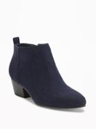 Old Navy Sueded Ankle Boots For Women - Lost At Sea Navy