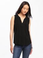 Old Navy Womens Relaxed Lightweight Sleeveless Top For Women Blackjack Size M
