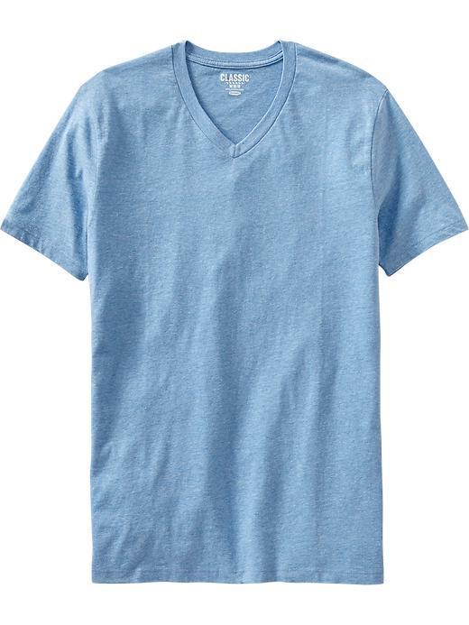 Old Navy Mens V Neck Jersey Tees - Medium Blue