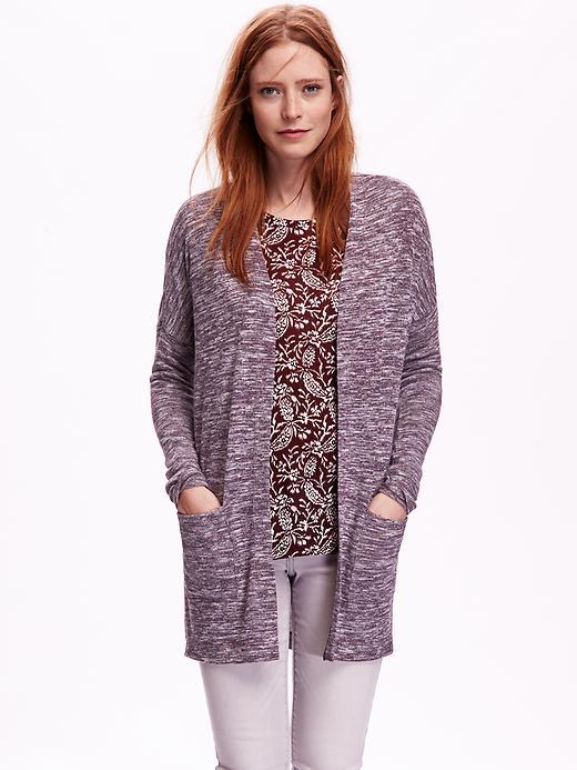 Old Navy Split Hem Open Front Cardigan Size L - Blackberry