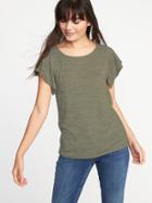 Old Navy Womens Relaxed Flutter-sleeve Top For Women Olive Through This Size Xl