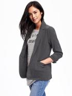 Old Navy One Button Blazer For Women - B65 Dark Heather Grey