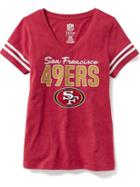 Old Navy Womens Nfl Team V-neck Tee For Women 49ers Size M