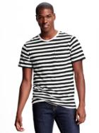 Old Navy Striped Slub Knit Pocket Tee For Men - Black Stripe Color 3
