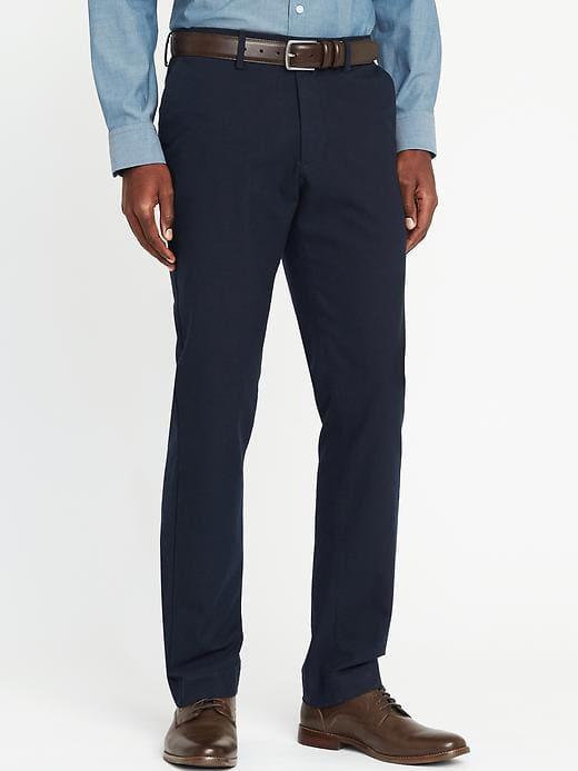 Old Navy Mens Slim Signature Built-in Flex Dress Pants For Men Navy Blue Size 48w