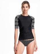 Old Navy Short Sleeve Rashguard For Women - Ebony