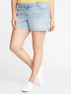 Old Navy Womens Plus-size Boyfriend Denim Cutoffs (5) Ocean Blue Size 24