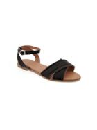 Old Navy Criss Cross Faux Leather Sandals For Women - Black