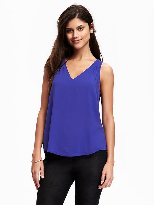 Old Navy Cut Out V Neck Tank For Women - Ultraviolet