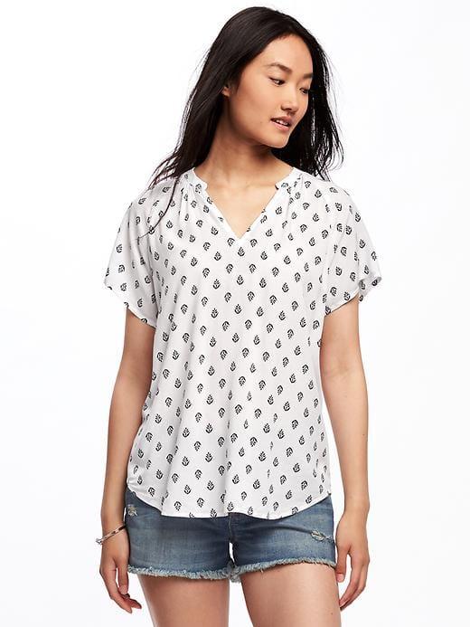 Old Navy Relaxed Cocoon Top For Women - White