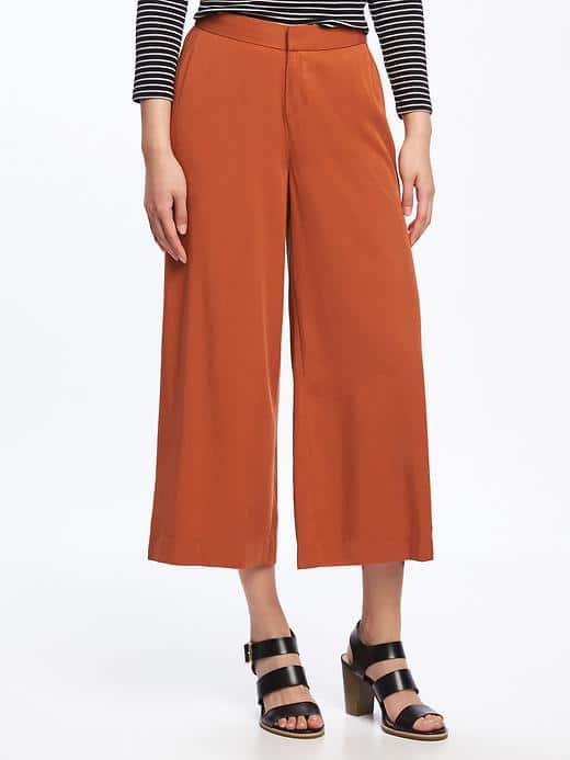 Old Navy High Rise Wide Leg Crops For Women - Spice Level
