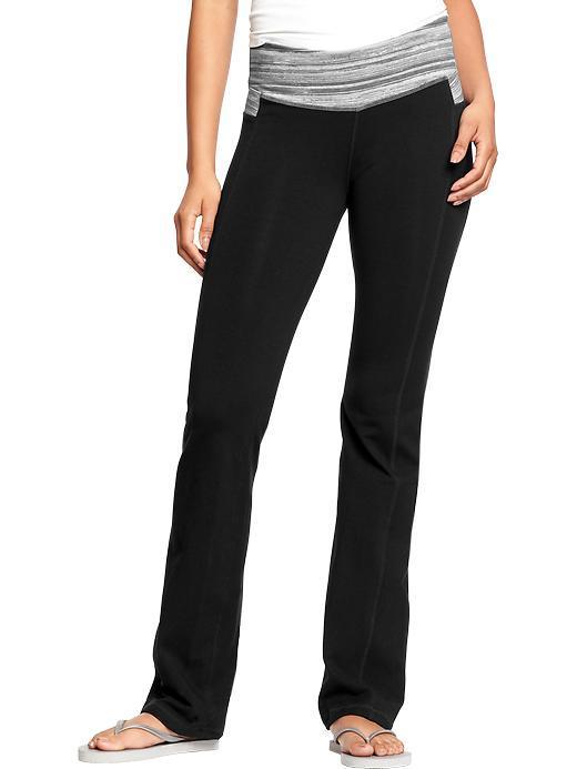 Old Navy Womens Slim Boot Cut Yoga Pants - White Stripe