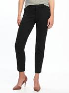 Old Navy Mid Rise Pixie Chinos For Women - Black
