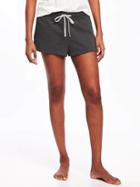 Old Navy French Terry Lounge Shorts For Women 2 - Charcoal