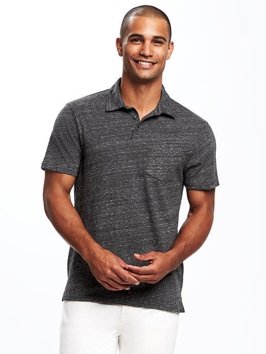 Old Navy Pocket Polo For Men - Dark Gray