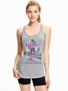 Old Navy Womens Go Dry Graphic Tank Size M - Blazing Hyacinth