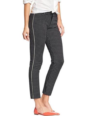 Old Navy Old Navy Womens The Pixie Skinny Ankle Pants - Black Geo
